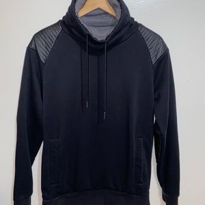 H&M Cowl Neck Sweatshirt & Leather Patched Elbows